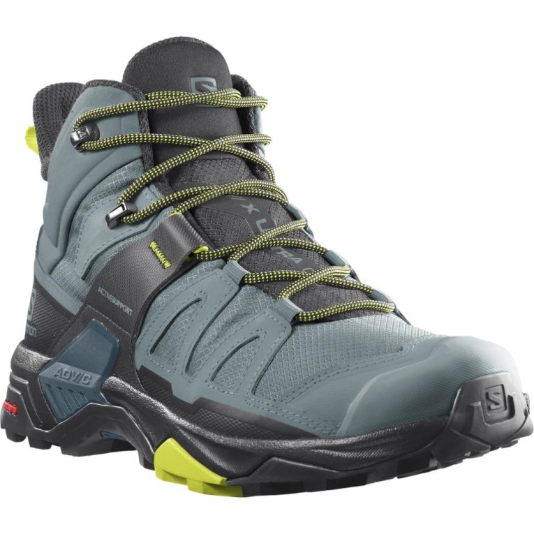 Turquoise Salomon X Ultra 4 Mid GTX Men's Hiking Boots | IE VJ9857